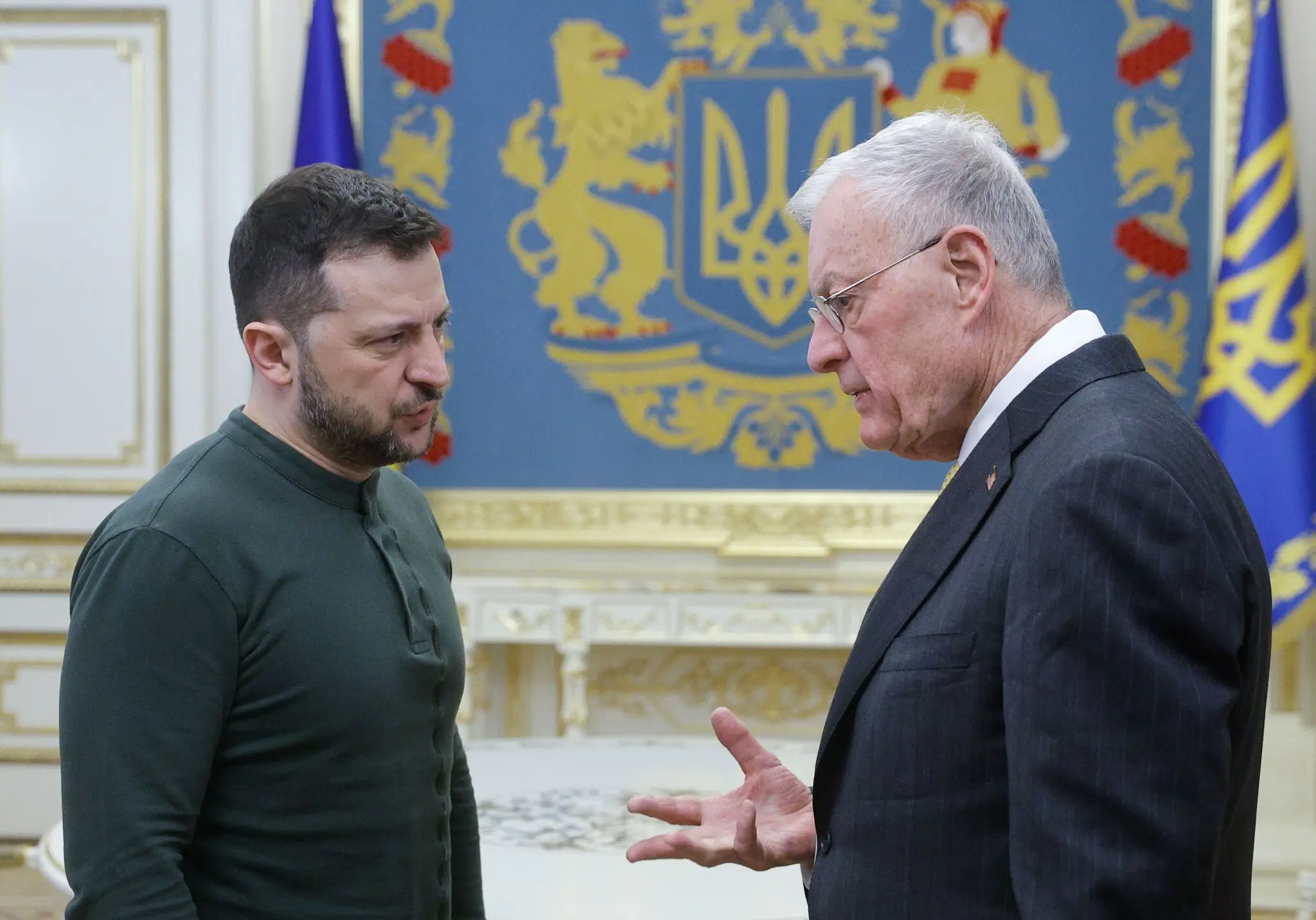 Президент України Володимир Зеленський у четвер у Києві зустрівся зі спеціальним представником США з питань Росії та України Кітом Келлогом.